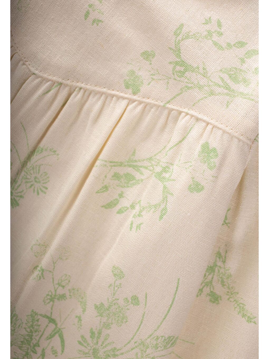 Desenli Elbise 2-6 Yaş Yeşil Çiçek Desen-2