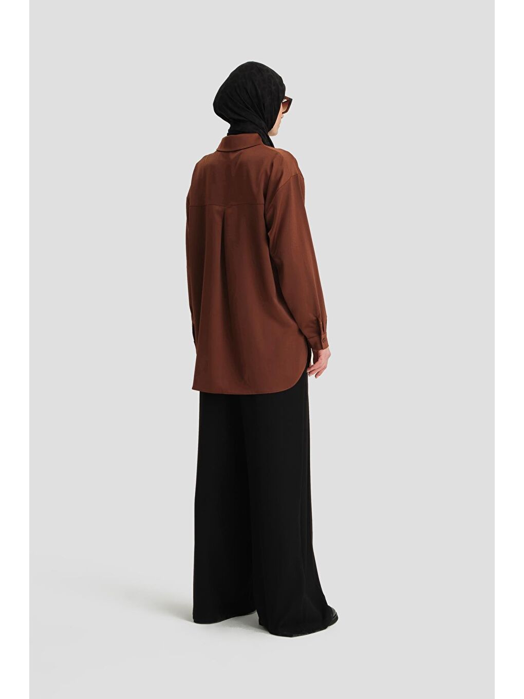 Kahverengi Basic Gömlek 24Kd9240 Acı Kahve-4