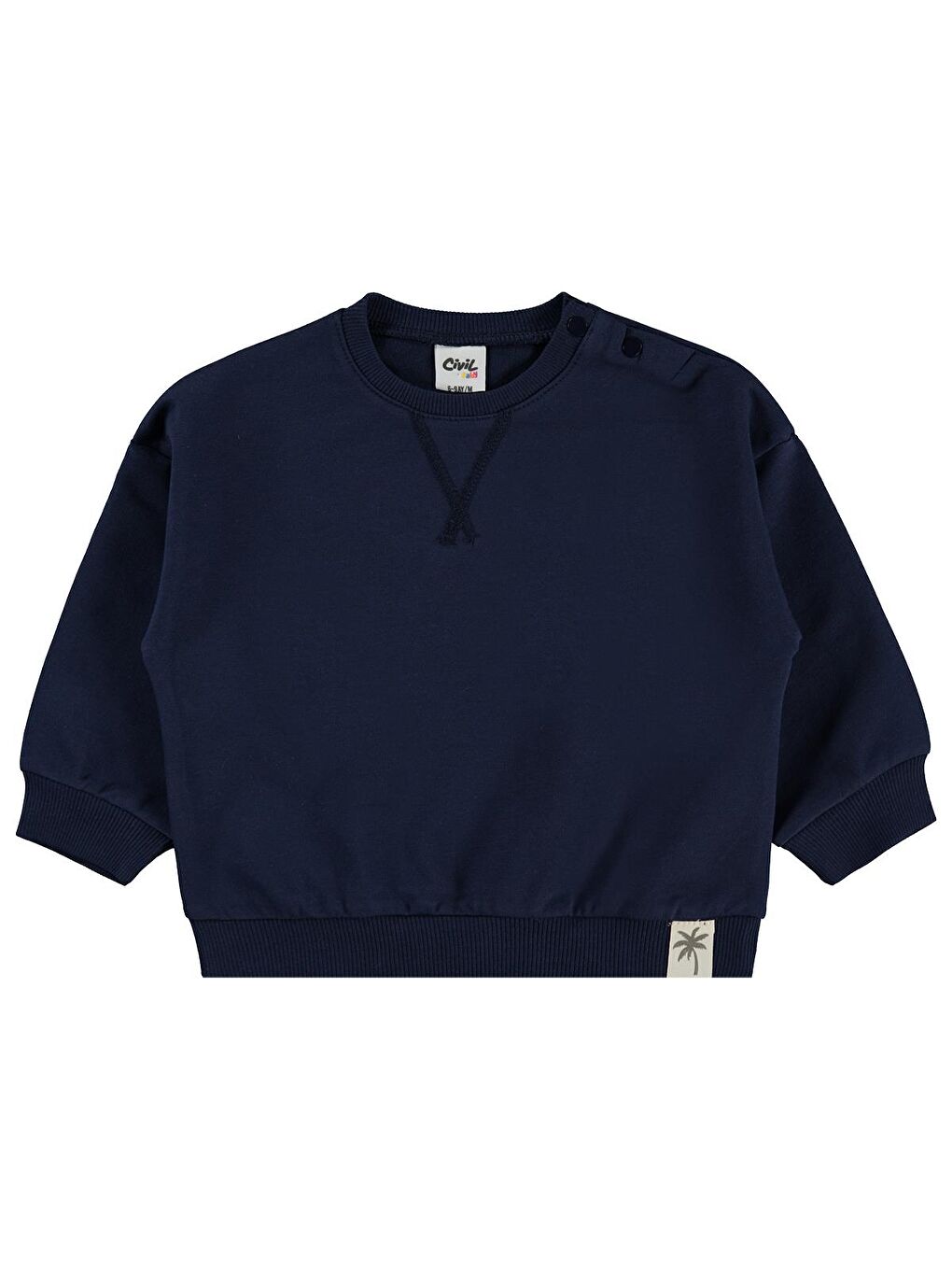 Baby Basic 6-18 Ay Sweatshirt - Lacivert 9-12 Ay