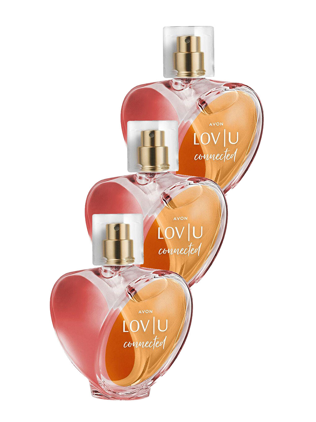 AVON Lov U Connected Kadın Parfüm Edp 50 Ml. Üçlü Set