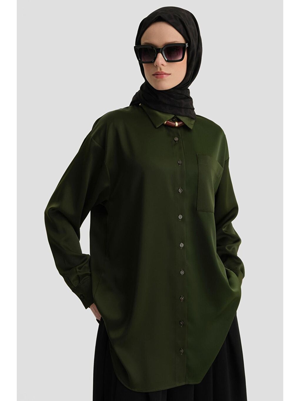 Basic Gömlek 24Kd9240 Haki-2