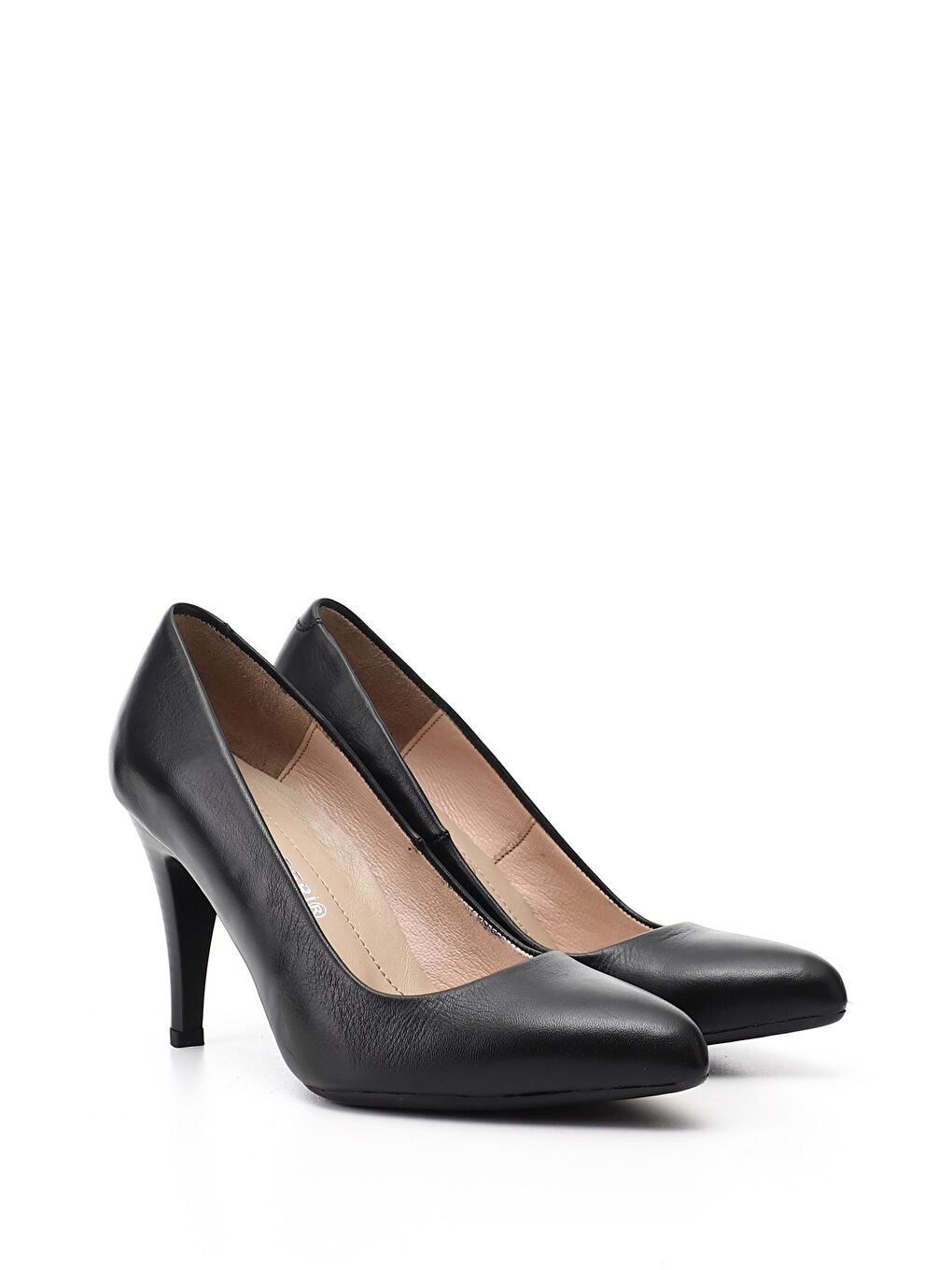 Siyah Kadın SİYAH Sivri Burun İnce Topuklu Hakiki Deri Stiletto-1