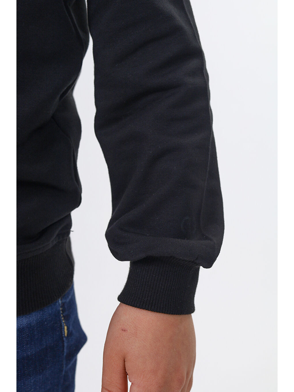 Siyah Erkek Çocuk Baskılı Sweatshirt-2