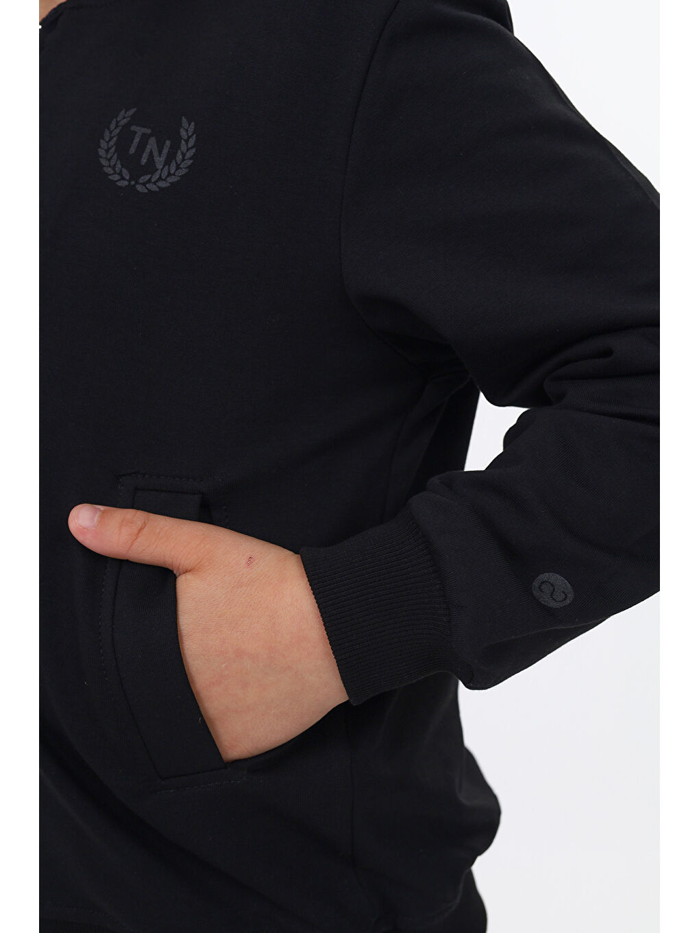 Siyah Erkek Çocuk Baskılı Hırka-1