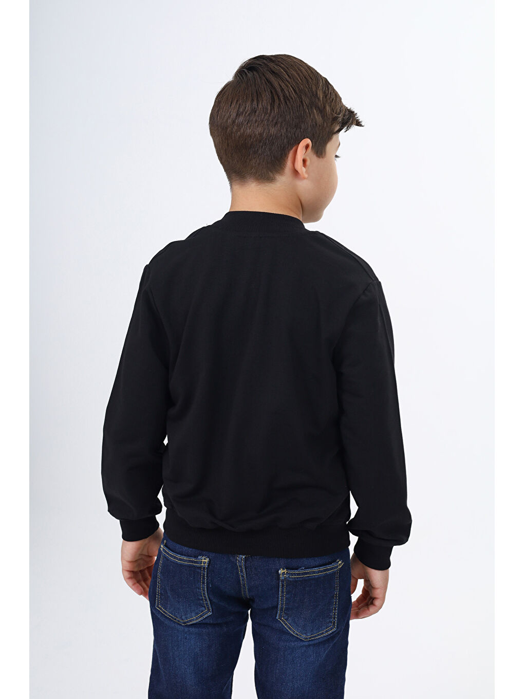 Siyah Erkek Çocuk Baskılı Hırka-3