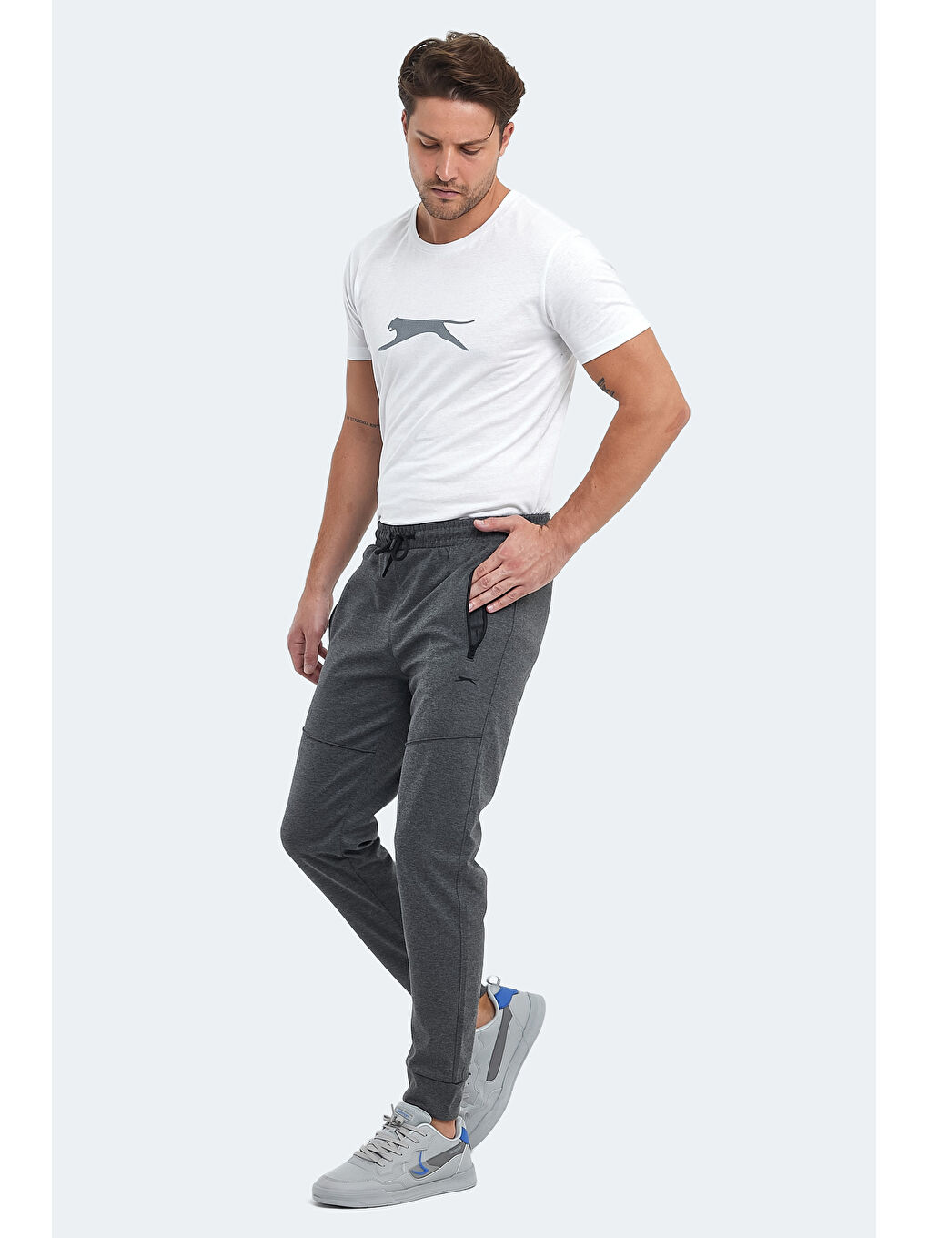 SLAZENGER ONLY IN Erkek Eşofman Altı Koyu Gri - 6