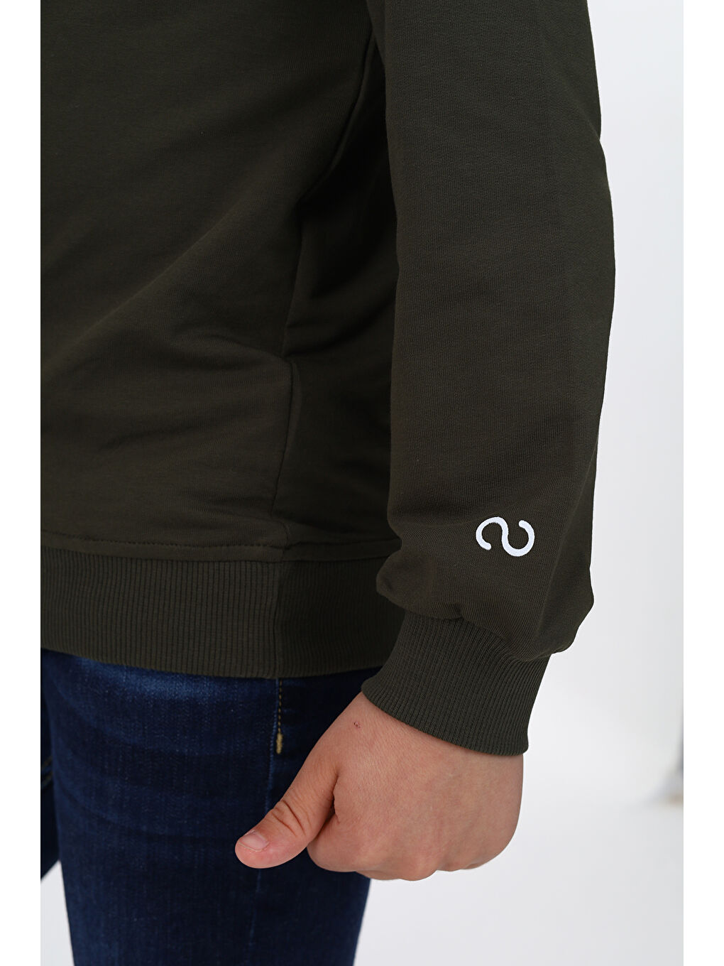 Haki Erkek Çocuk Baskılı Sweatshirt-3