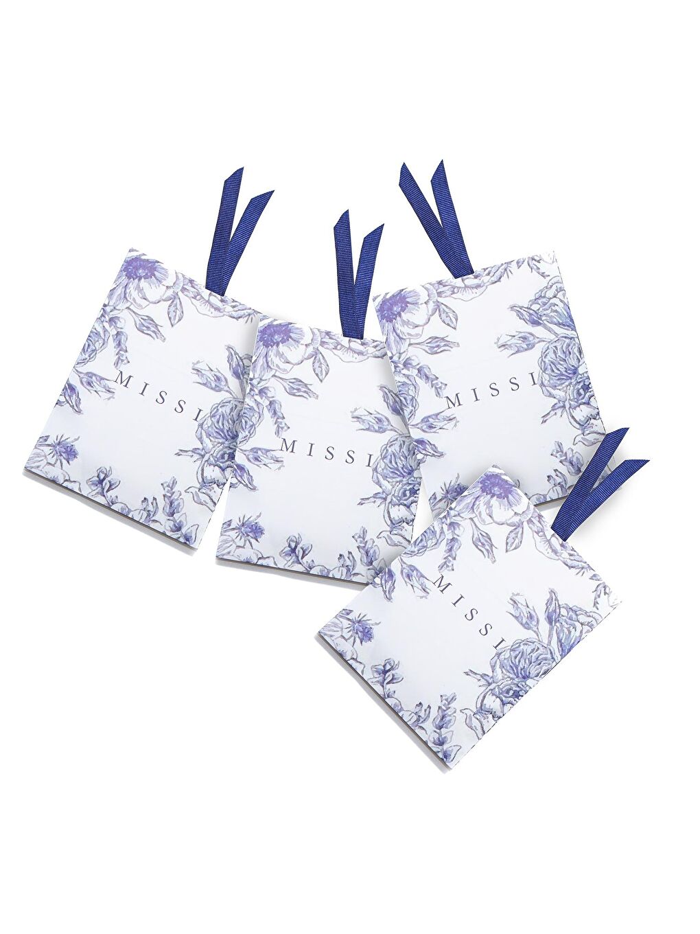 Mavi 4 Adet Yasemin Sandal Koku Zarf Seti