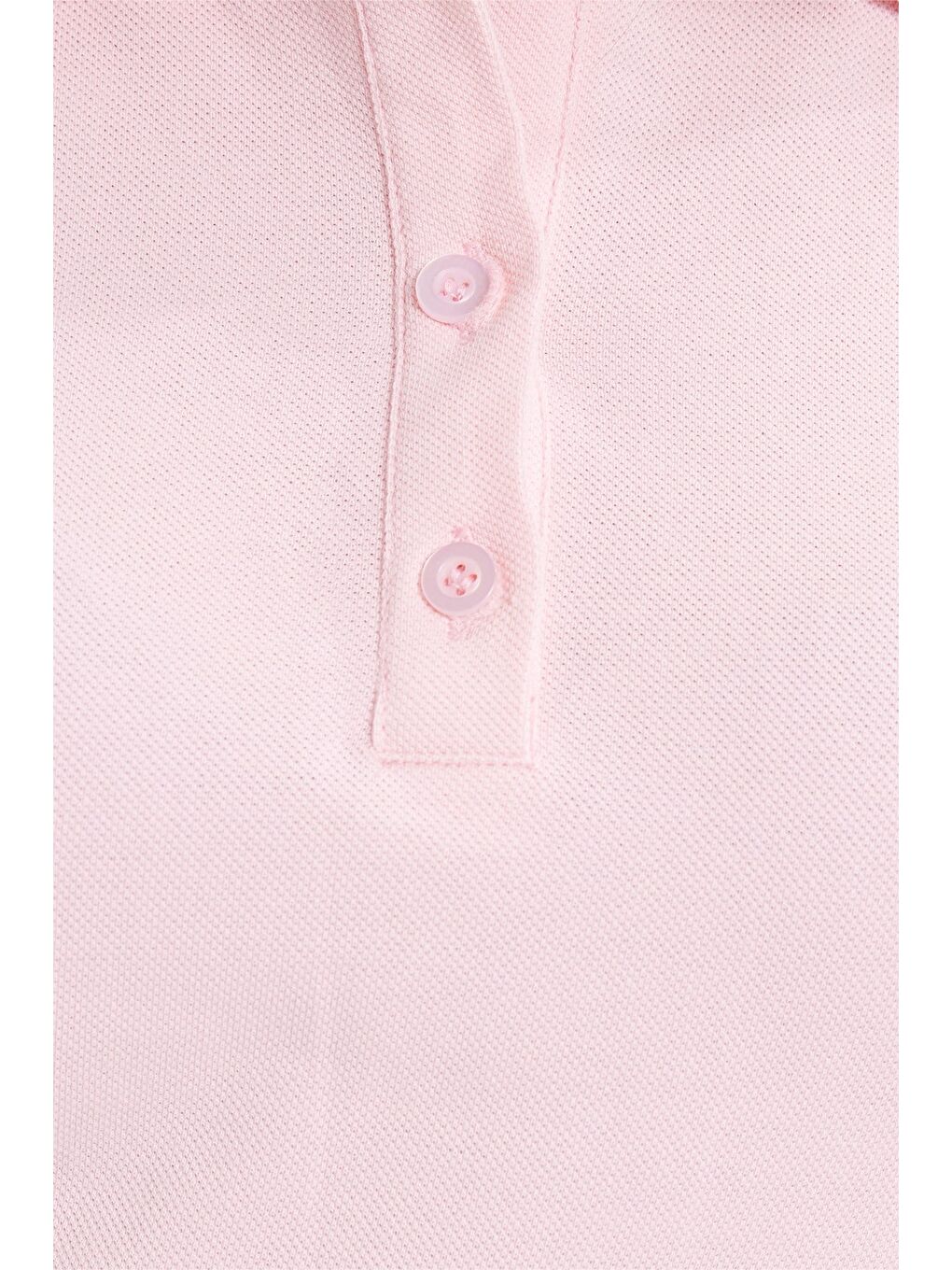 Kadın Slim Fit Dar Kesim %100 Pamuk Polo Yaka Pembe Pike Tişört-4
