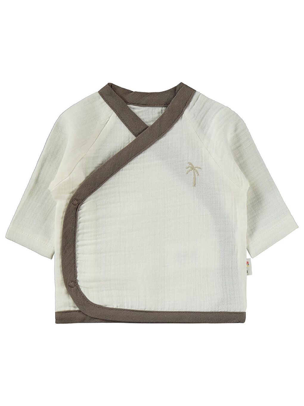 Baby Palmiye Nakışlı Zıbın Takımları - Ekru 0-1 Ay-2