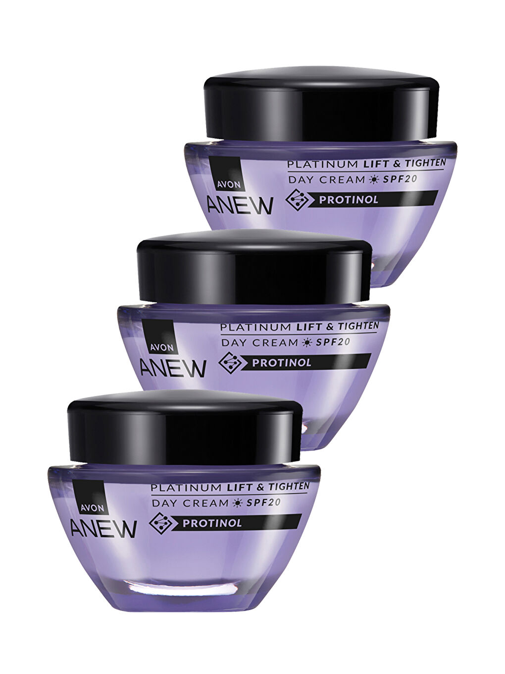 AVON Renksiz Anew Platinum Lift & Tighten Gündüz Kremi SPF20 50 Ml. Üçlü Set