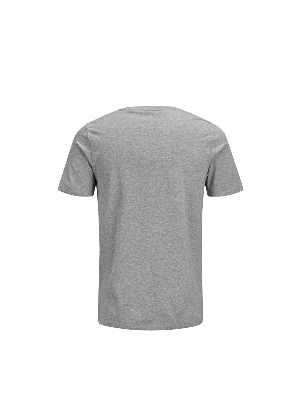 Corp Logo Crew Neck Erkek Gri Yuvarlak Yaka Spor Tişört-3