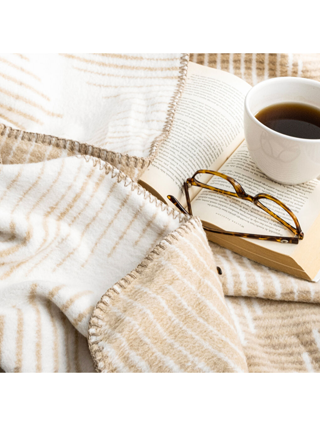 Bloom ÇK Battaniye 200x220 Cm 1 Parça-Bej-2