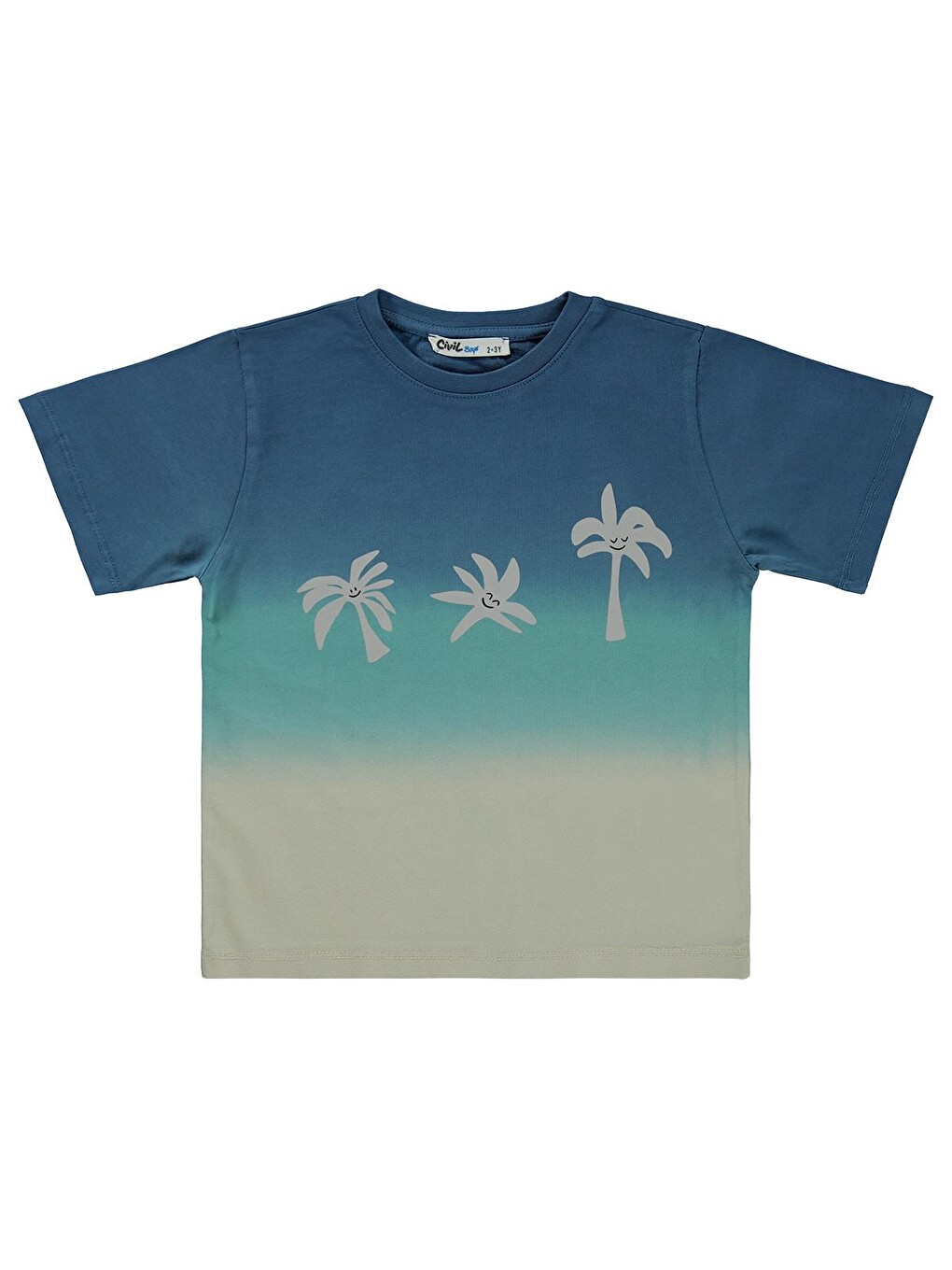 Petrol Boys Batik Renk Geçişli 2-5 Yaş Tişört - Yeşil
