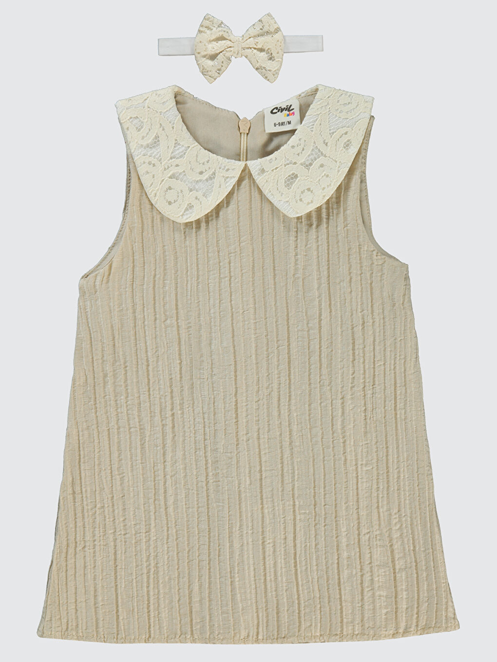 Baby Kız Bebek Elbise 6-18 Ay Bej