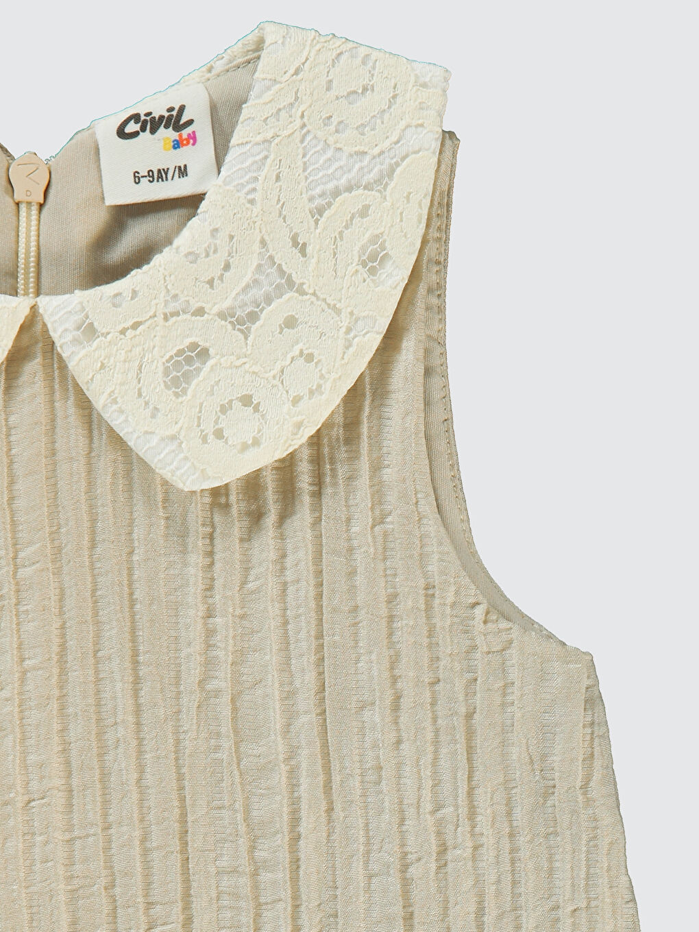 Baby Kız Bebek Elbise 6-18 Ay Bej-2