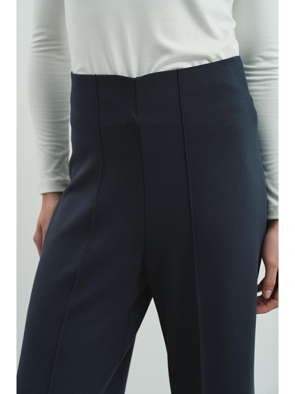 Gri Pure Touch Nervür Dikişli Pantolon Cc7003 Füme-2