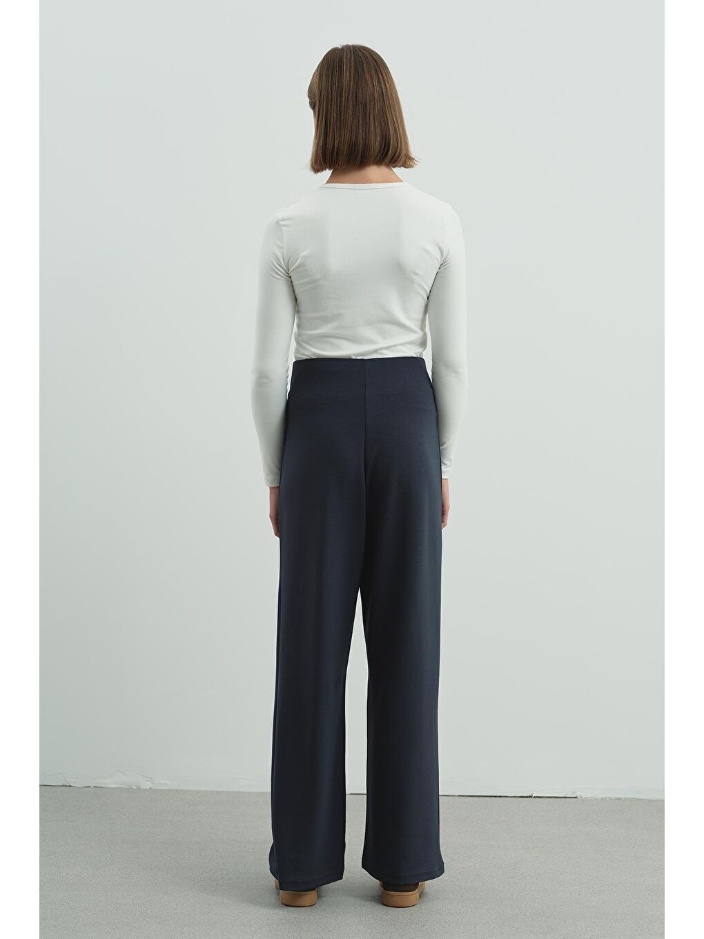 Gri Pure Touch Nervür Dikişli Pantolon Cc7003 Füme-4