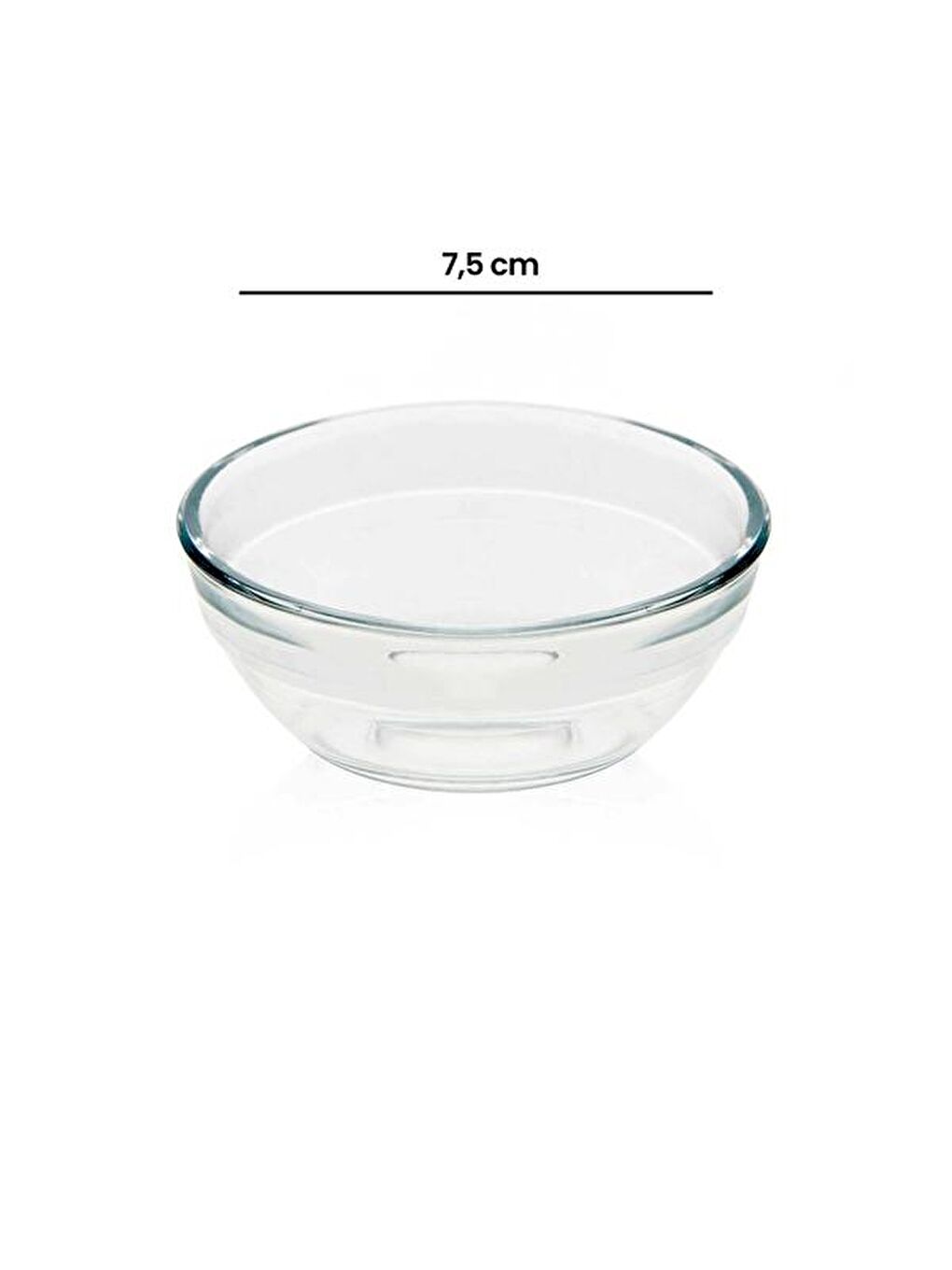 Renksiz Cam Kase - Şeffaf - 7,5 cm-2