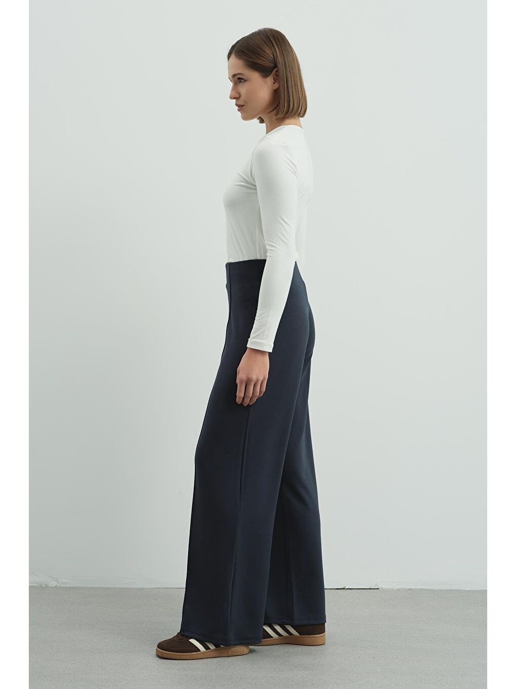 Gri Pure Touch Nervür Dikişli Pantolon Cc7003 Füme-5