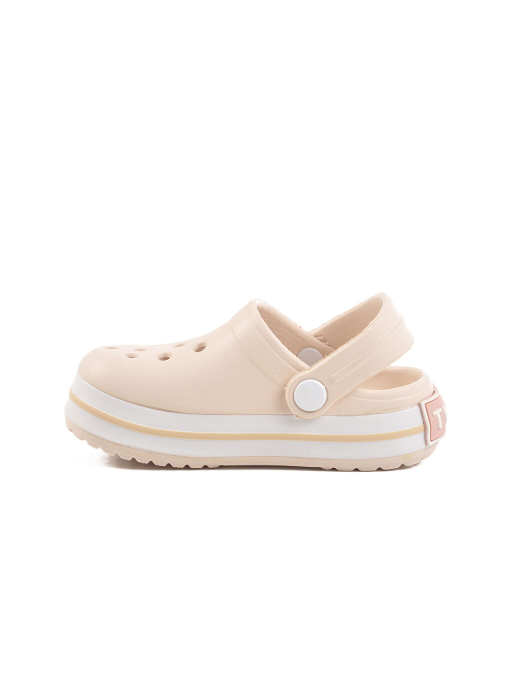 Ekru Eva Hafif Unisex Çocuk Sabo Terlik 214 P-1