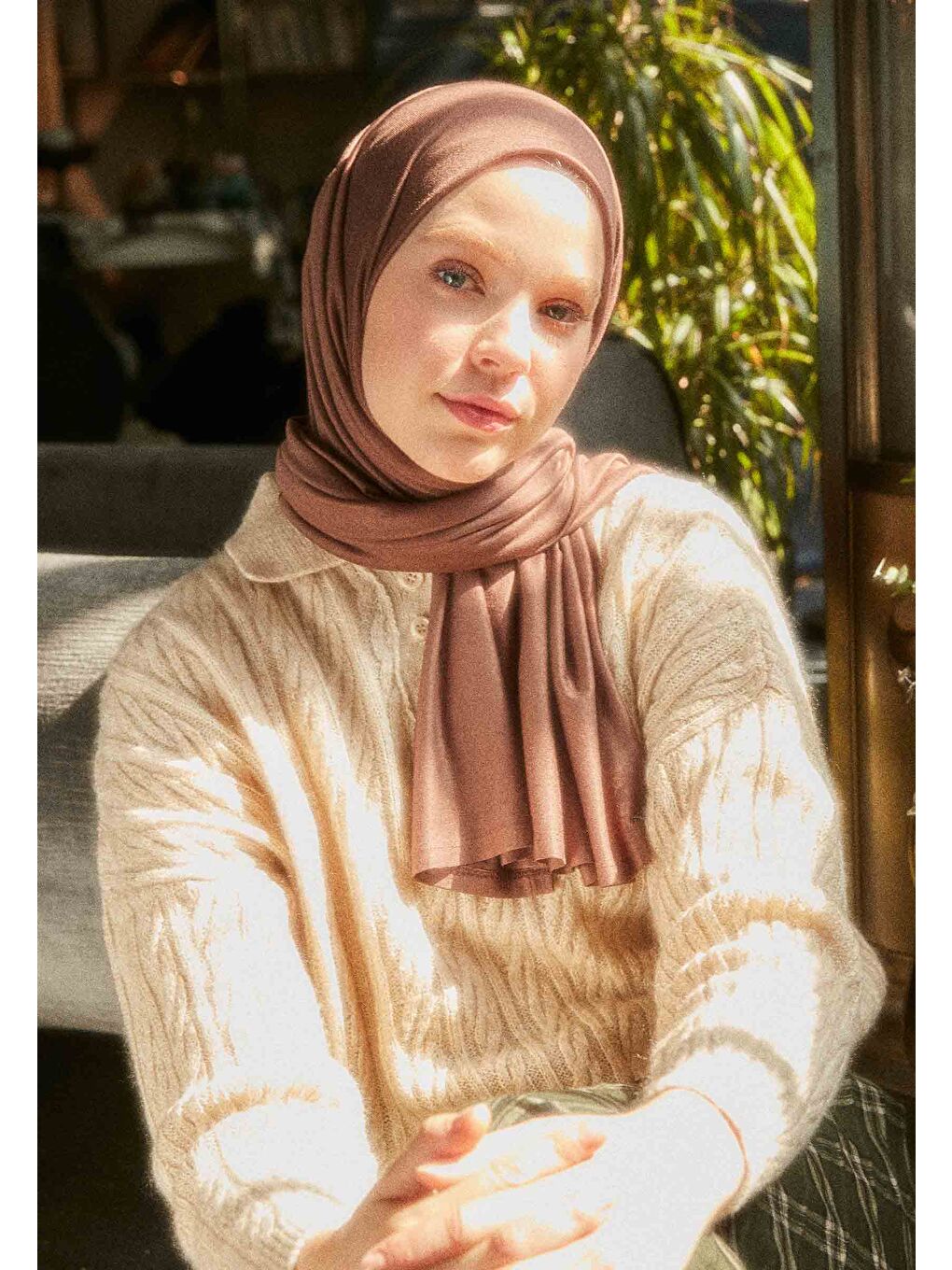 Kahverengi Penye Şal Acı Kahve