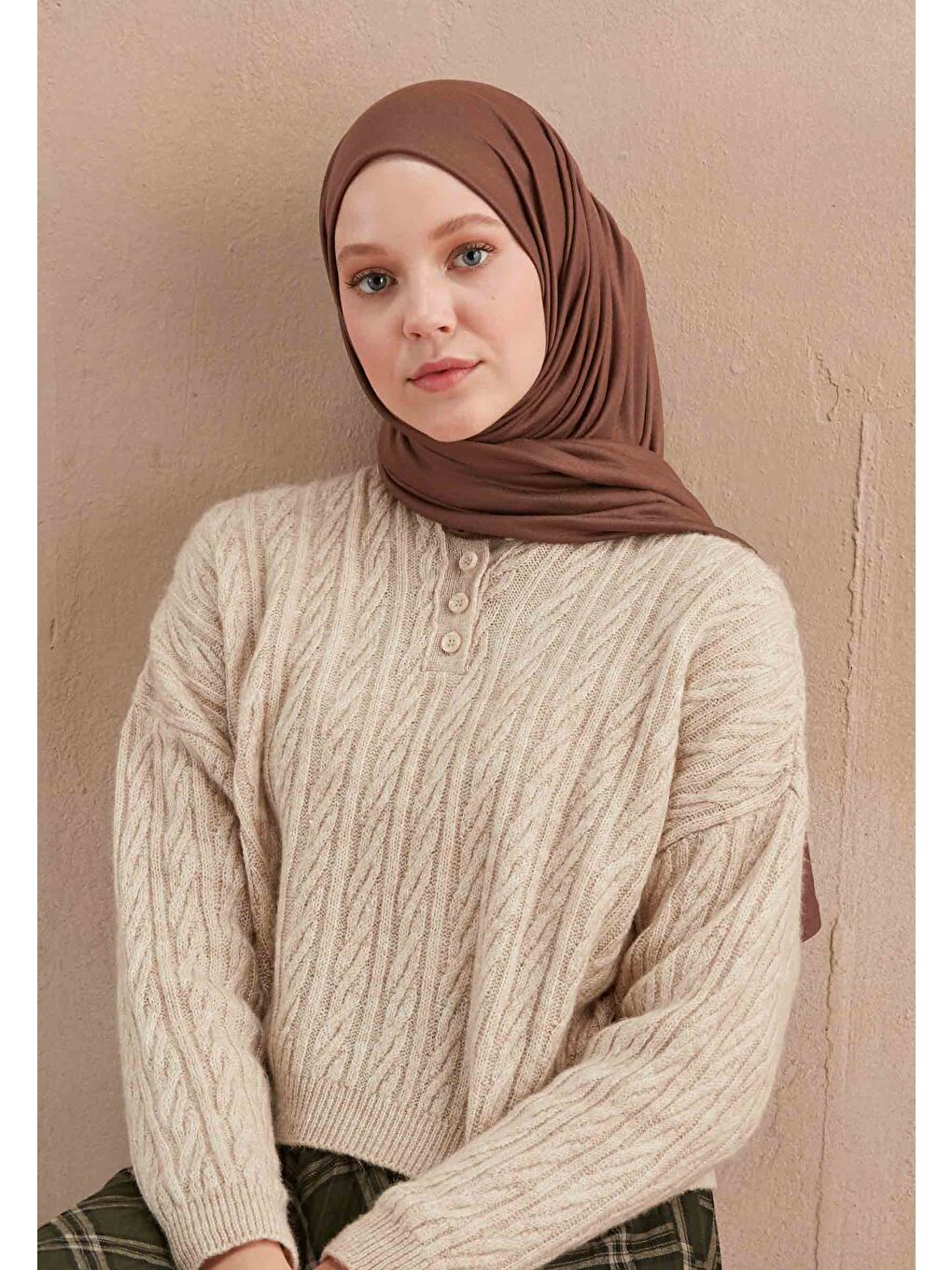 Kahverengi Penye Şal Acı Kahve-2