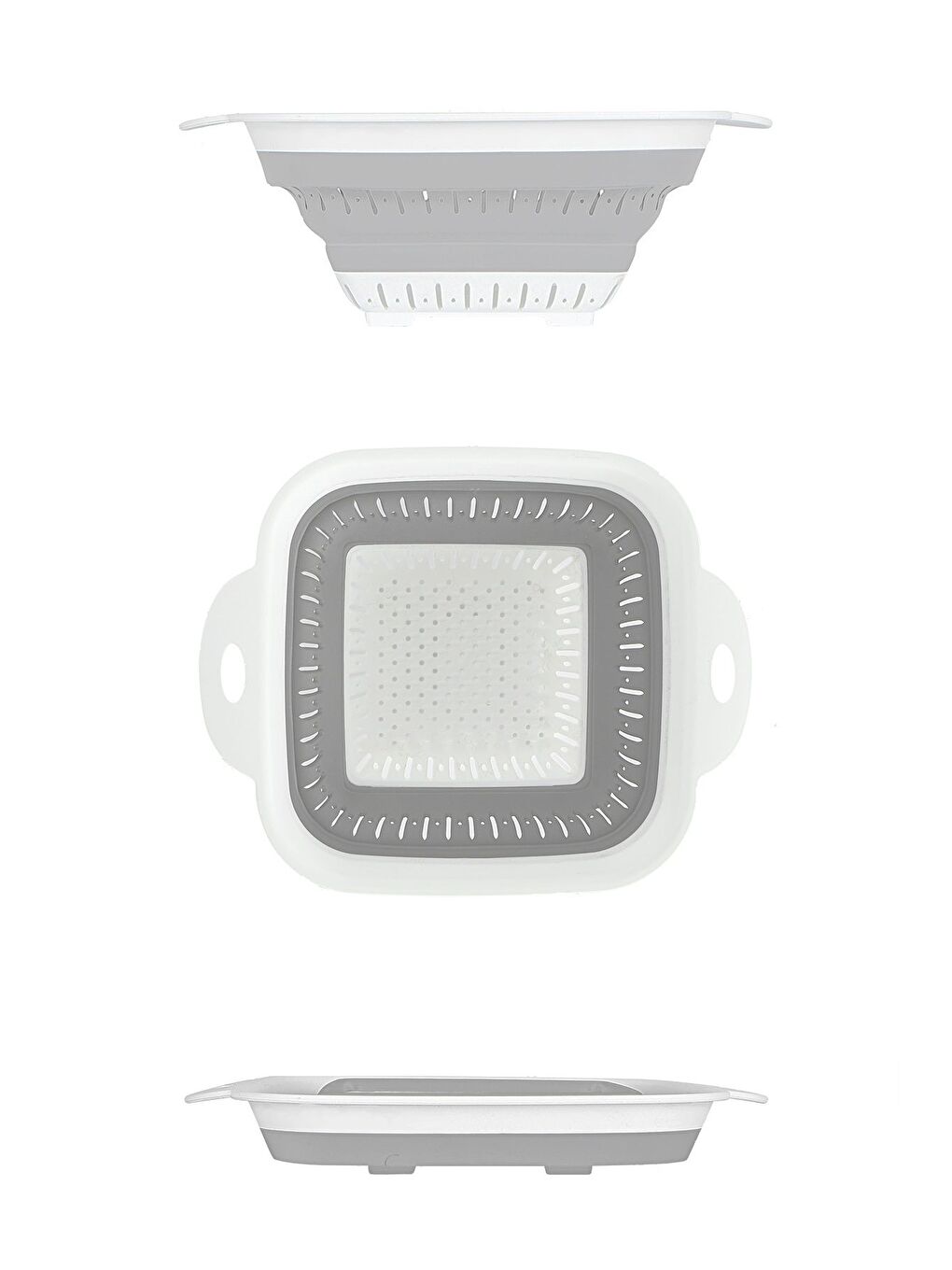 Gri Katlanır Kare Akordiyon Süzgeç Katlanabilir Süzgeç-1