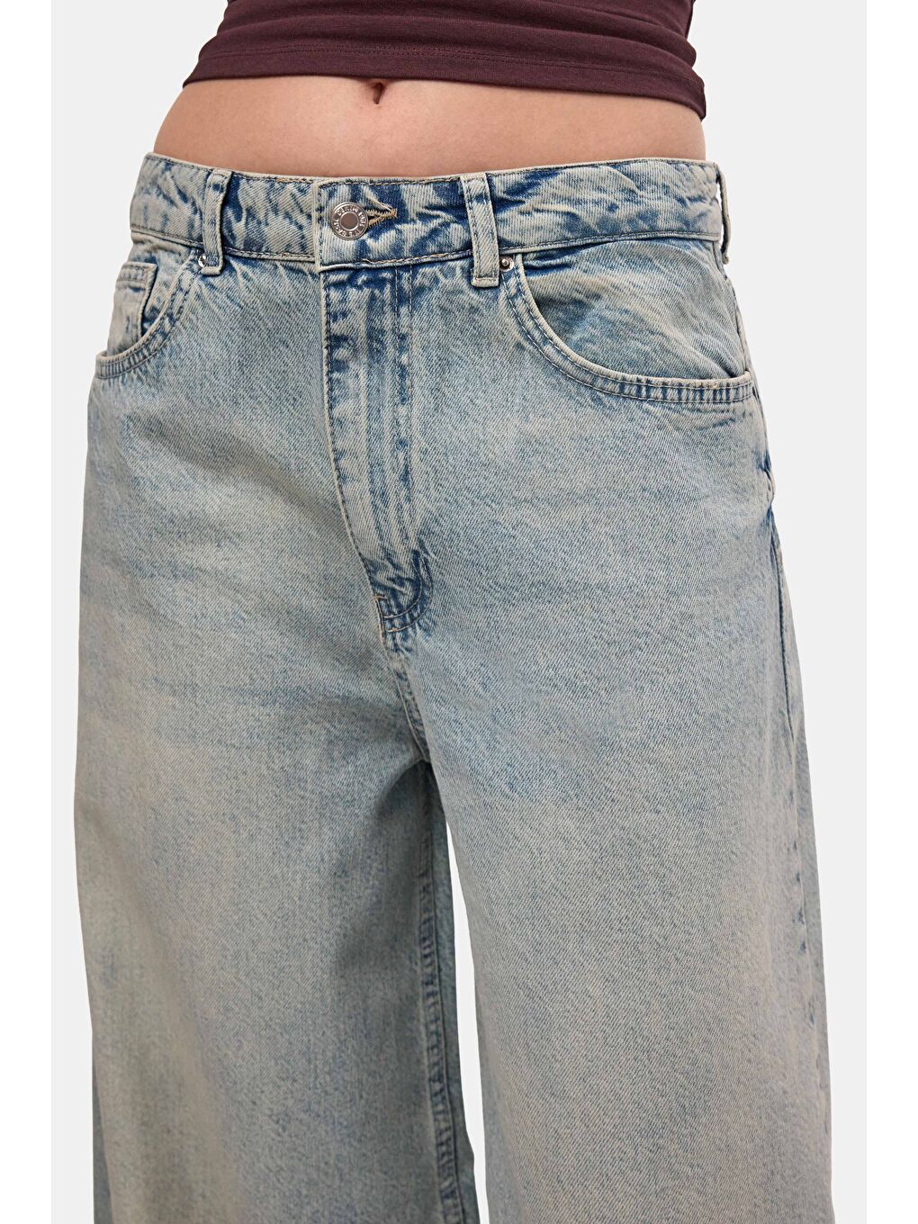 Mavi Kadın Jean Renk 4s6-32 Süper Baggy Fit %100 Pamuk Denim Jean-3