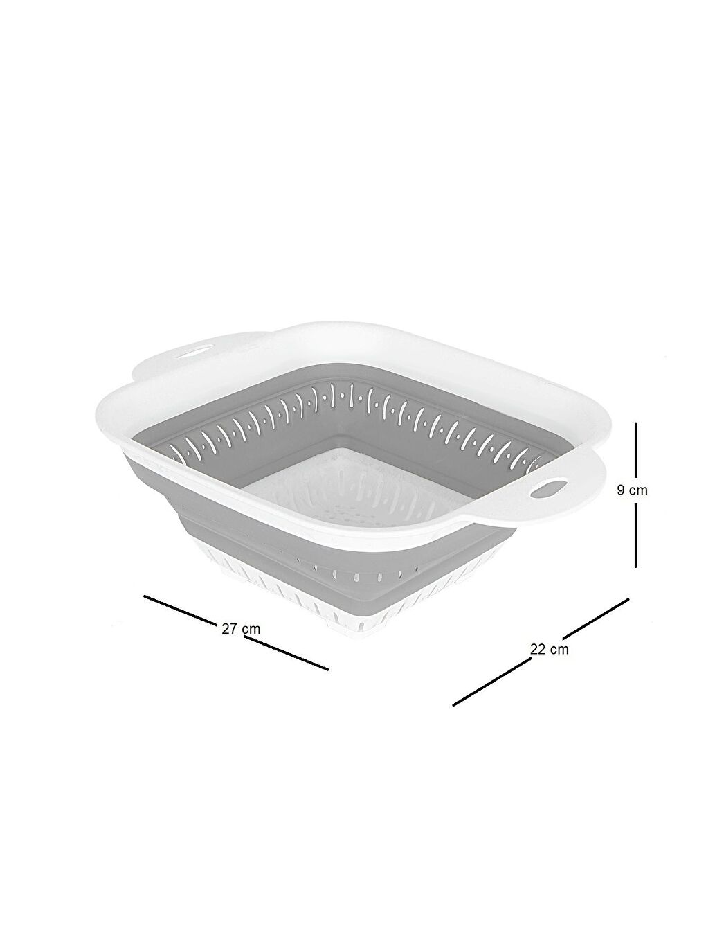 Gri Katlanır Kare Akordiyon Süzgeç Katlanabilir Süzgeç-3