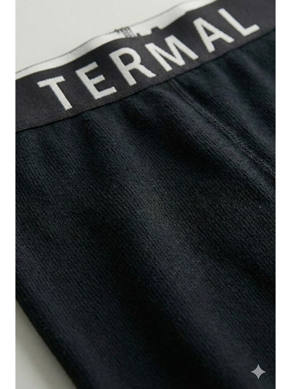 Siyah 3'lü set 100% esneyen Beli Lastikli Pamuklu Çocuk Termal İçlik-2