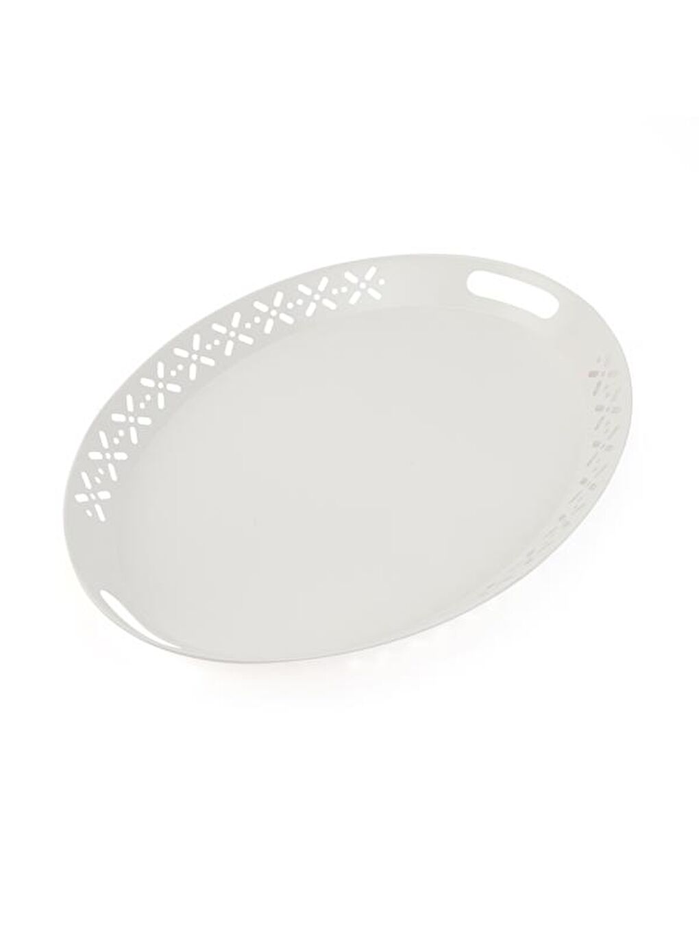 Romantik Tepsi - Beyaz - 52x39 cm-3