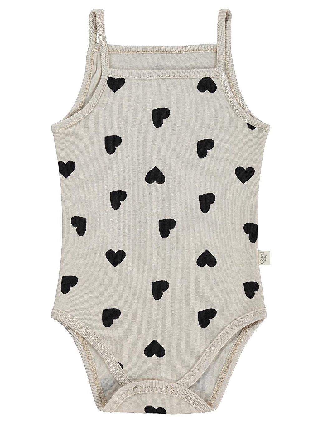 Baby Fiyonk Empirmeli İp Askılı 5 Li 1-36 Ay Çıtçıtlı Badi - Bej 12-18 Ay-6