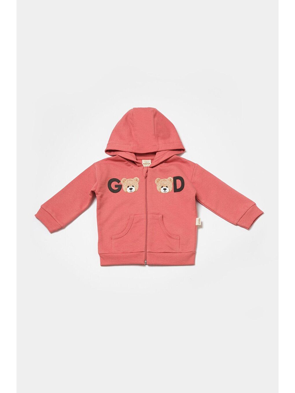 BabyCosy Organic  Pembe Kapüşonlu Ceket & Pantolon - 3