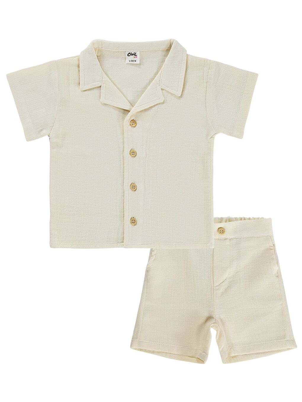 Baby Müslin 6-18 Ay Takım - Bej 18-24 Ay-3