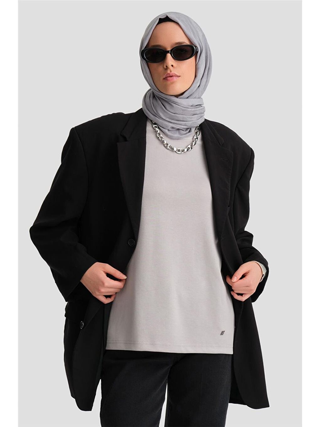 ARMİNE Tişört Ortd9033 Gri - 1