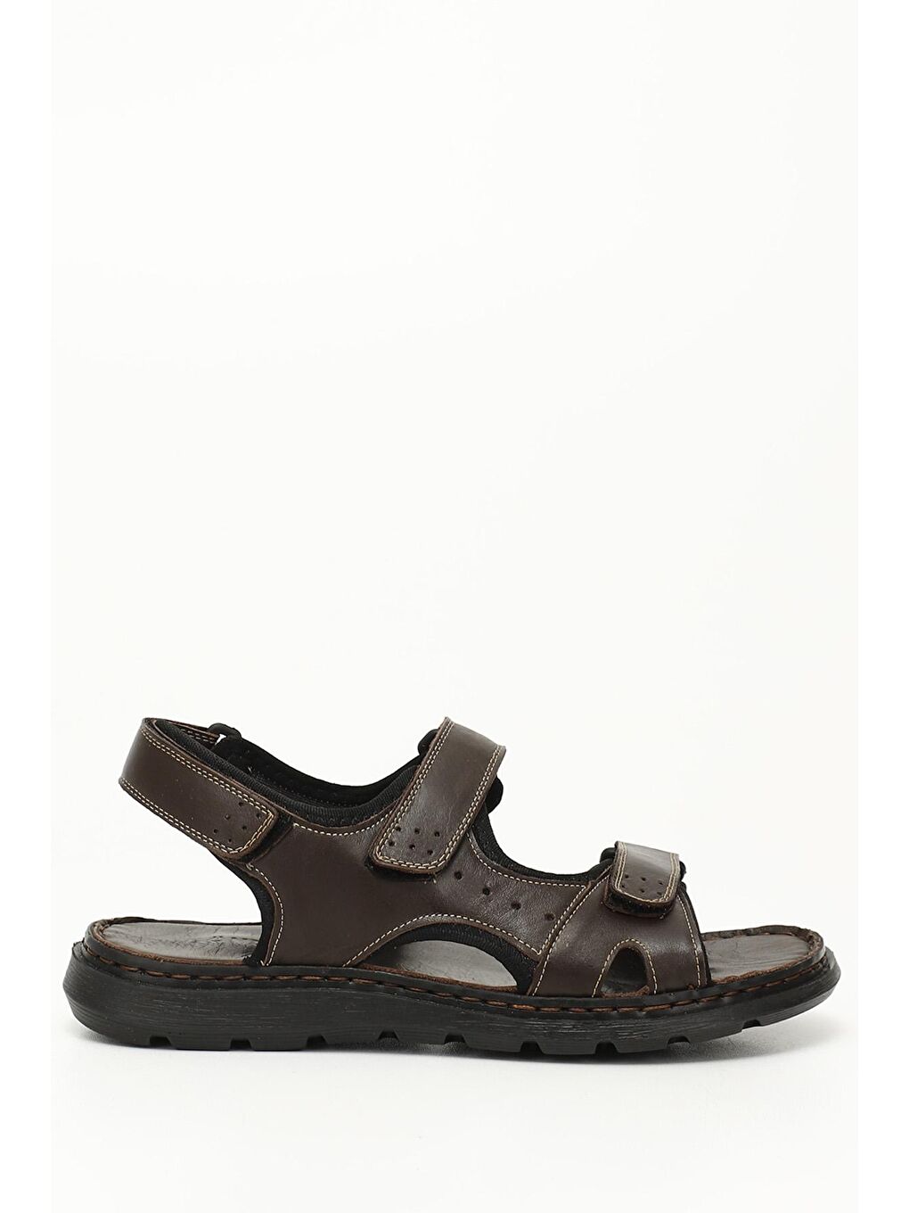 Kahverengi TÜTÜN KAHVE  Hakiki Deri Erkek Sandalet 42434