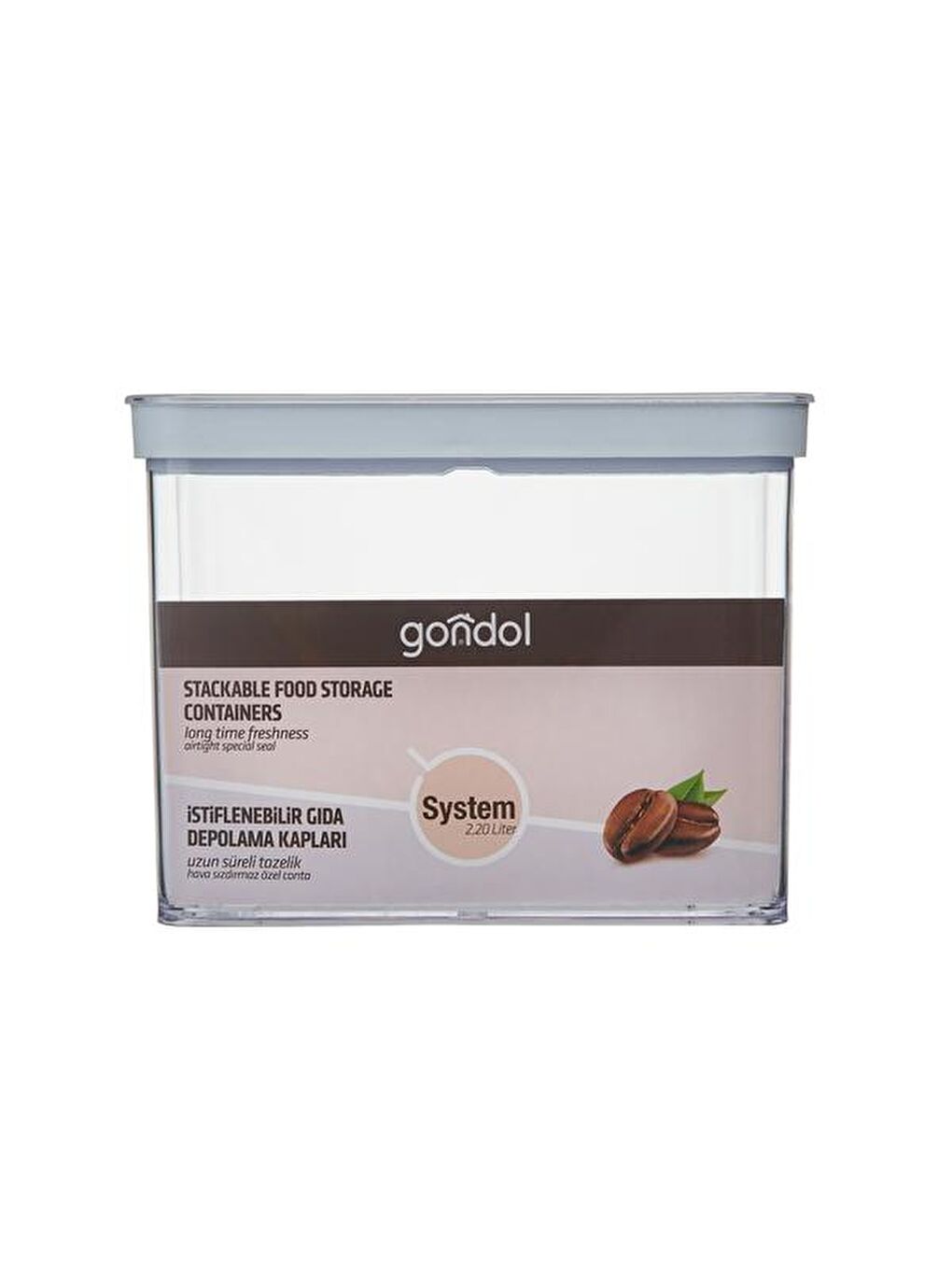 Renksiz System Dikdörtgen Saklama Kabı - 2 lt-2