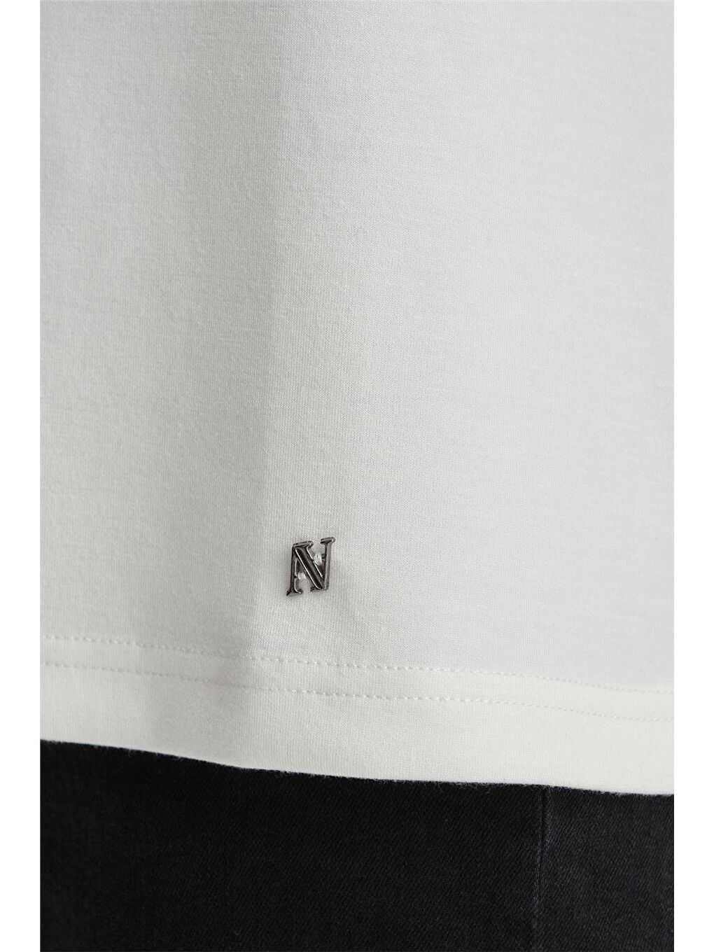 Beyaz Tişört Ortd9033 Ekru-3