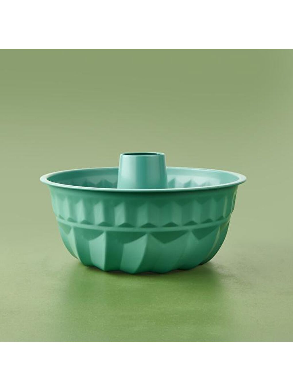 Borulu Yapışmayan Kek Kalıbı - Turkuaz - 25x10 cm-3