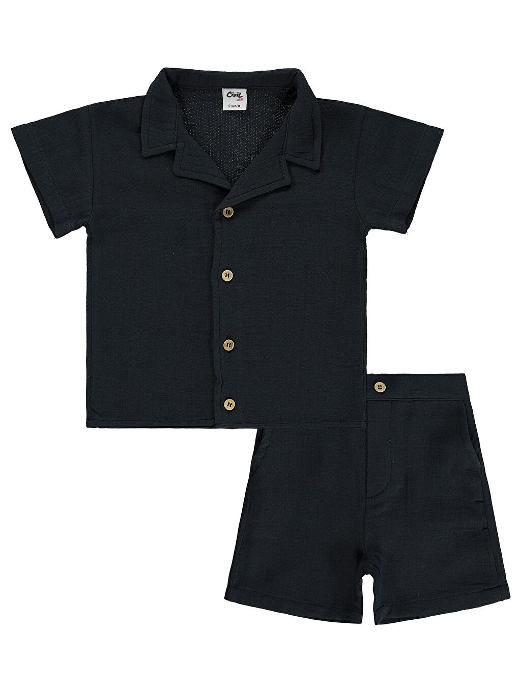 Antrasit Baby Müslin 6-18 Ay Takım - Gri 6-9 Ay-3