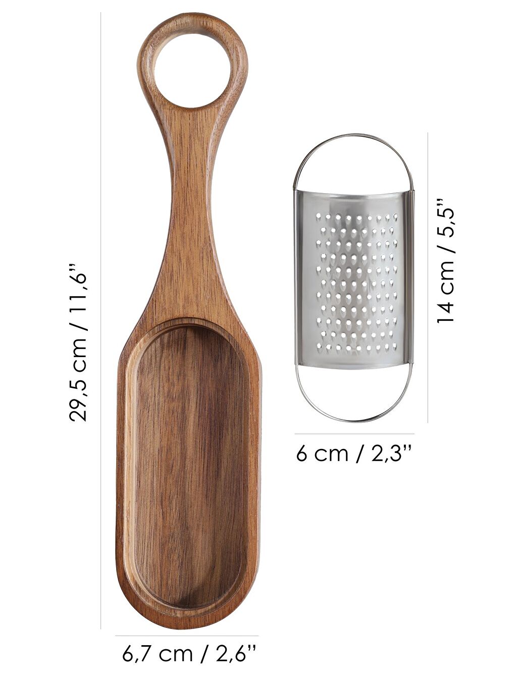 Kahverengi Akasya Saplı Hazneli Rende Peynir Limon Zencefil Sarımsak Rendesi El Rendesi-5