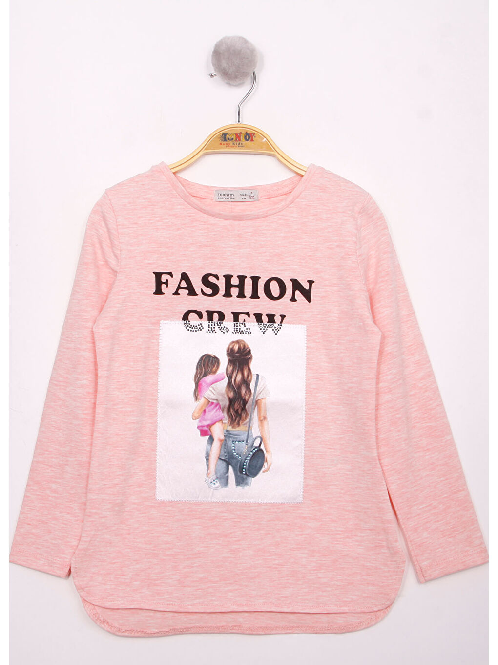 Pembe Kız Çocuk Fashion Baskılı Tişört