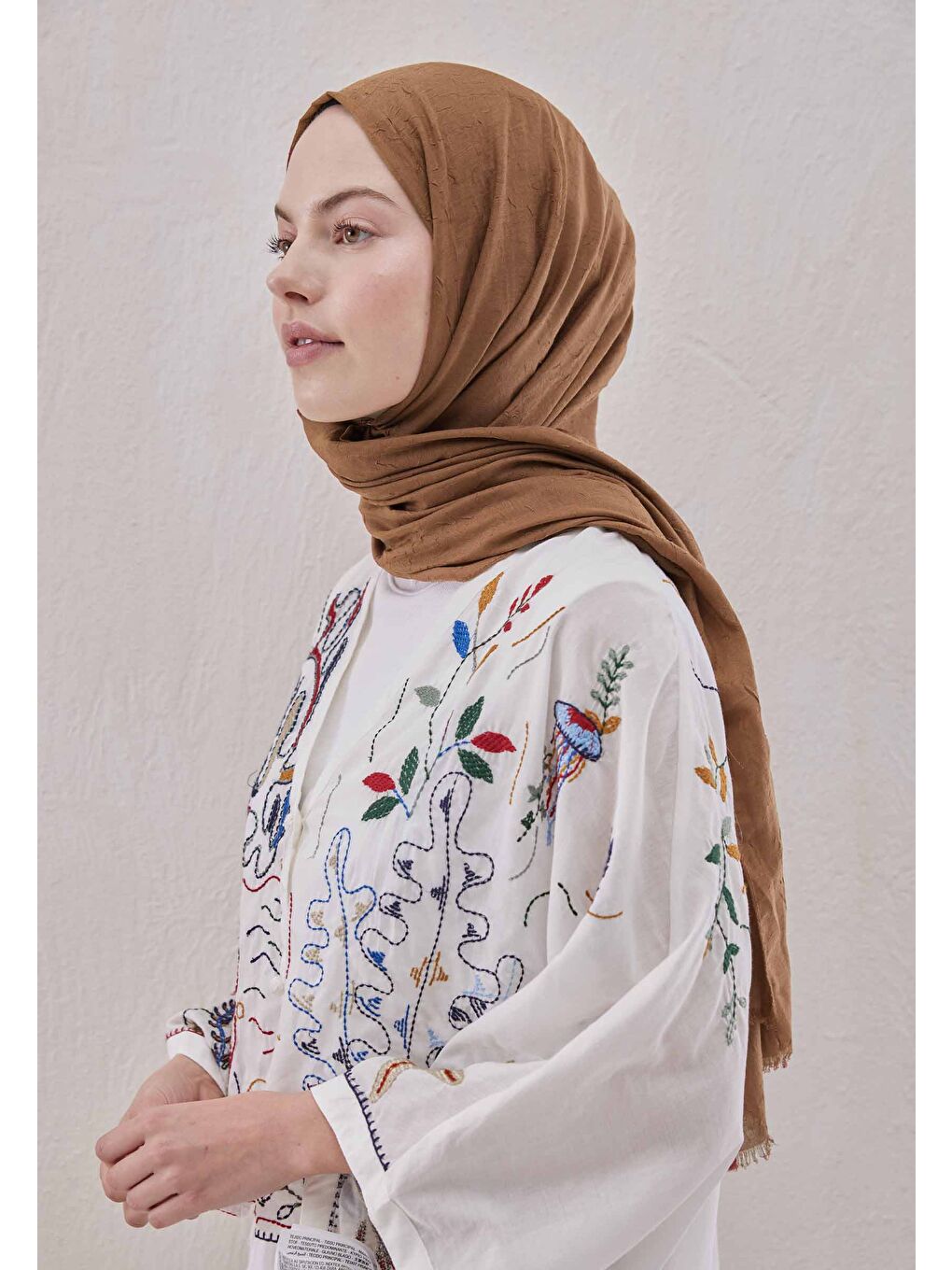 Bej Bambu Şal Badem-2