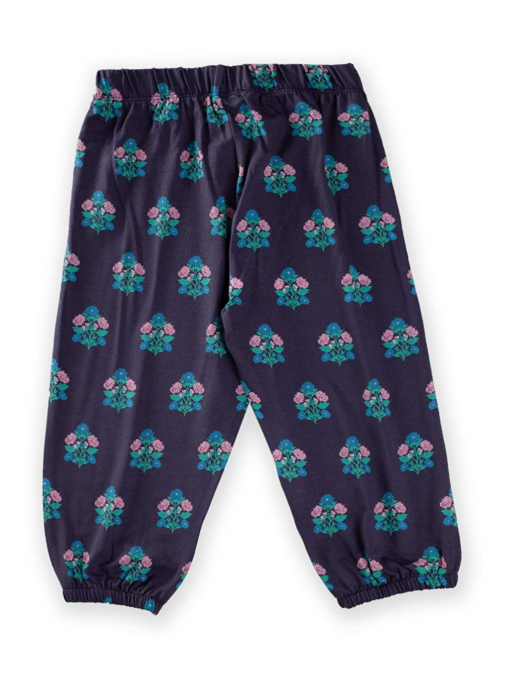 Desenli Bilek Boy Şalvar 3-9 Yaş Lacivert-1