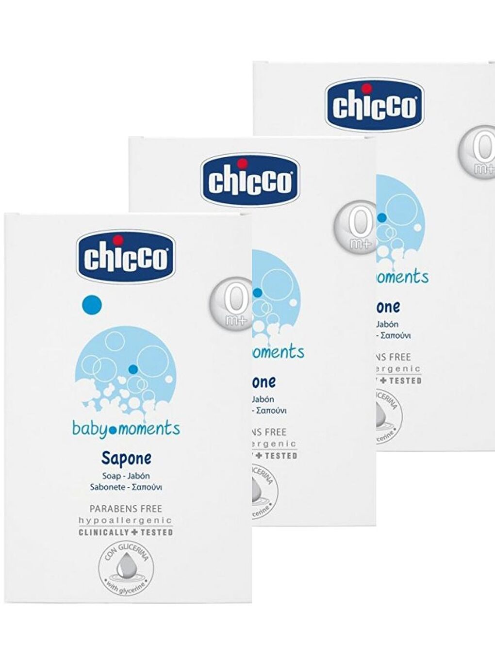 Chicco Renksiz Baby Moments Sabun 100 gr x 3 Adet