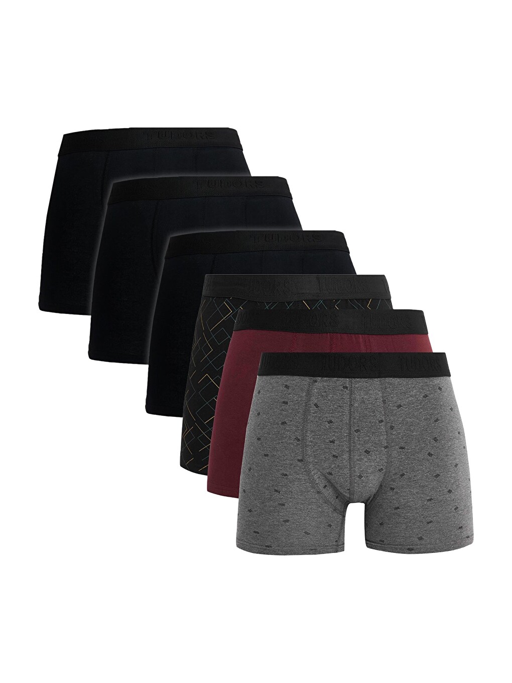 Sarı Erkek 6'lı Premium Seri Pamuklu Elastanlı Esnek Kumaş Boxer (damat Bohçası Çeyiz Seti