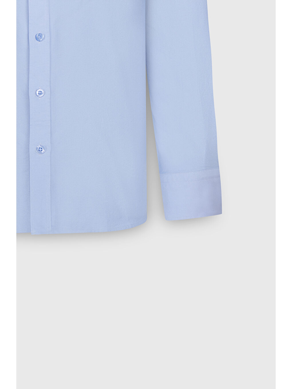 Erkek Mavi %100 Pamuk Slim Fit Dar Kesim Düğmeli Yaka Oxford Gömlek-7