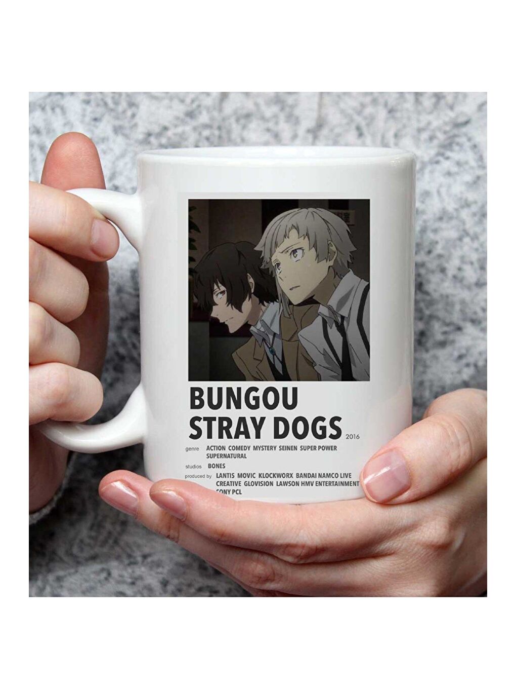 Karışık Bungou Stray Dogs Tasarımlı Kupa Bardak