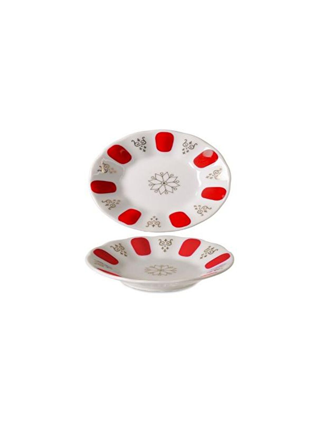 Yaldızsız Çay Tabağı - Kırmızı